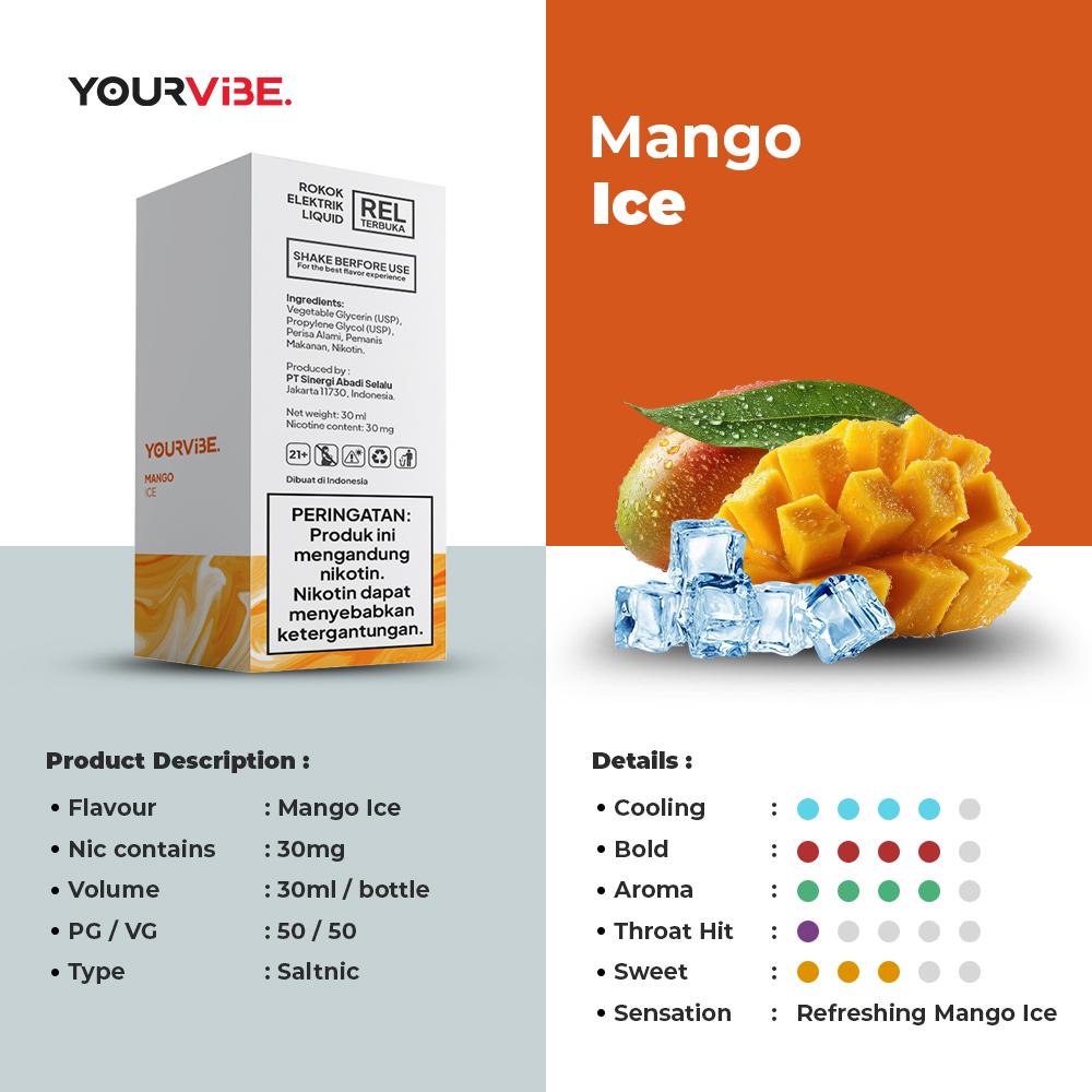 Yourvibe Saltnic New Mango Ice 30ml 2
