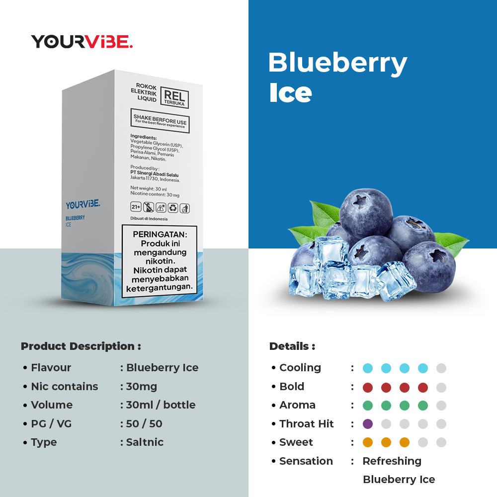 Yourvibe Saltnic New Blueberry Ice 30ml 2