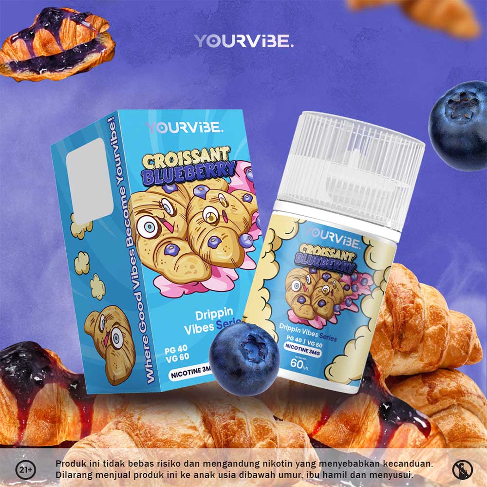 Yourvibe Freebase Croissant Blueberry 60 ml - 3 mg