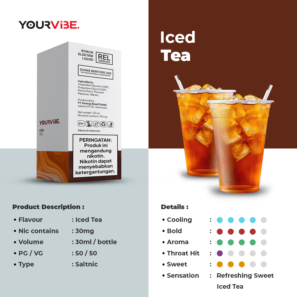 Yourvibe Saltnic New Iced Tea 30ml 2