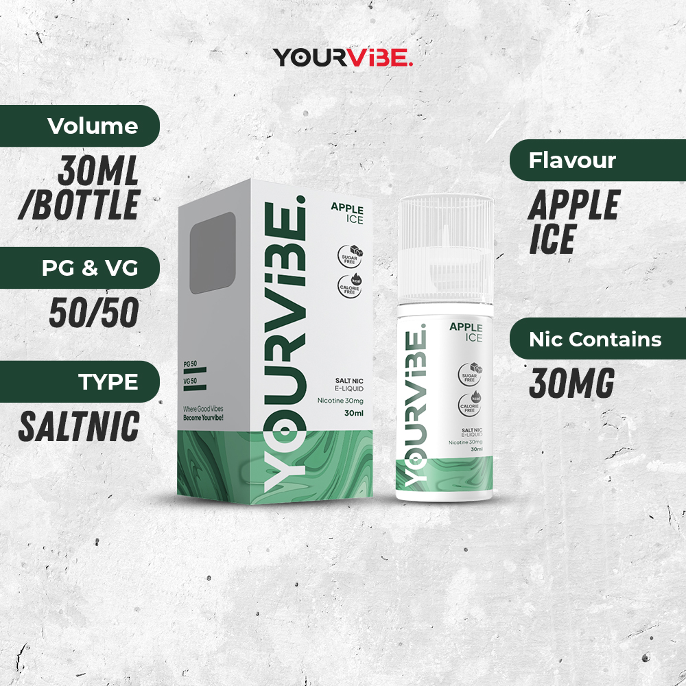 Yourvibe Saltnic New Green Apple Ice 30ml 2