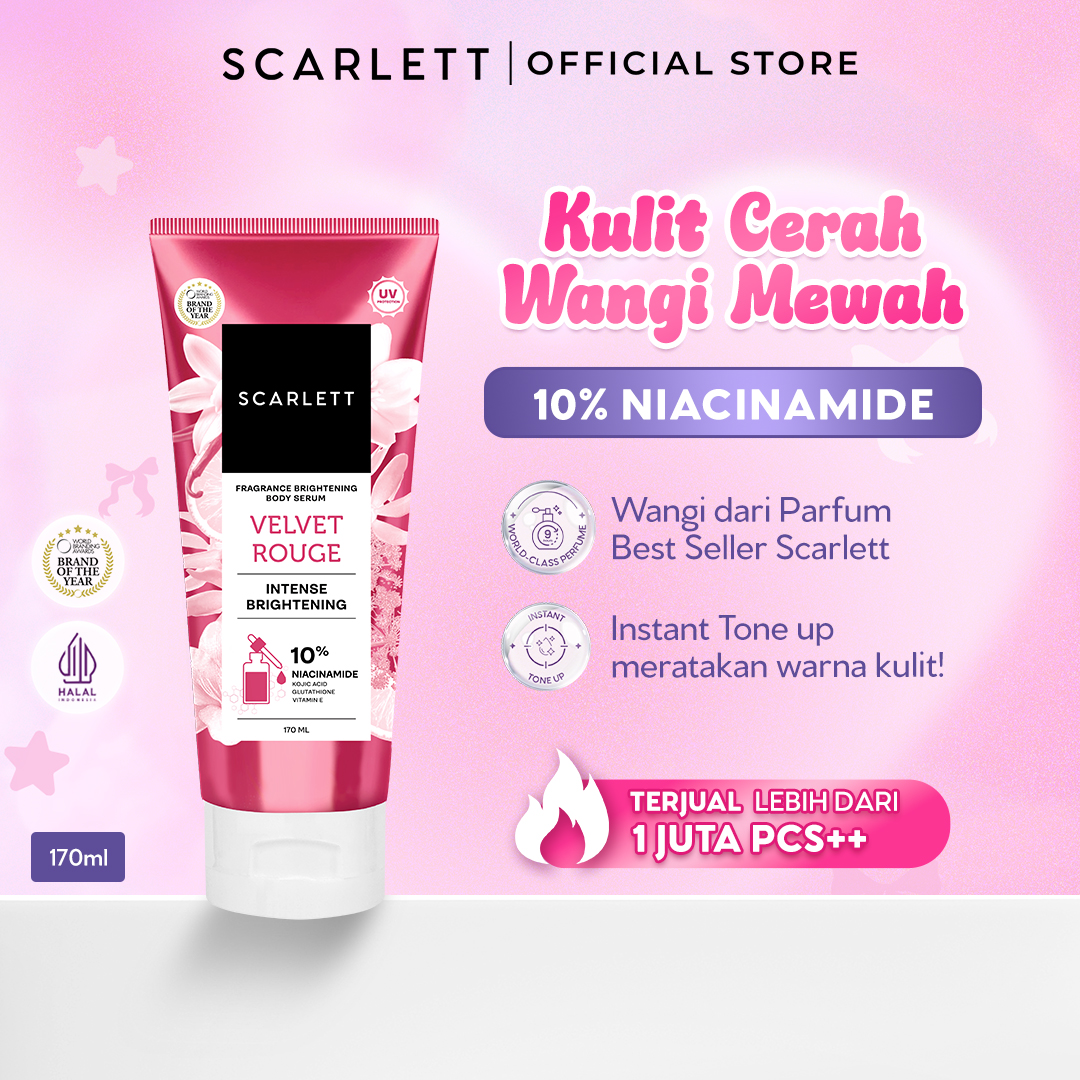 Scarlett Fragrance Brightening Body Serum Velvet Rouge 170ml