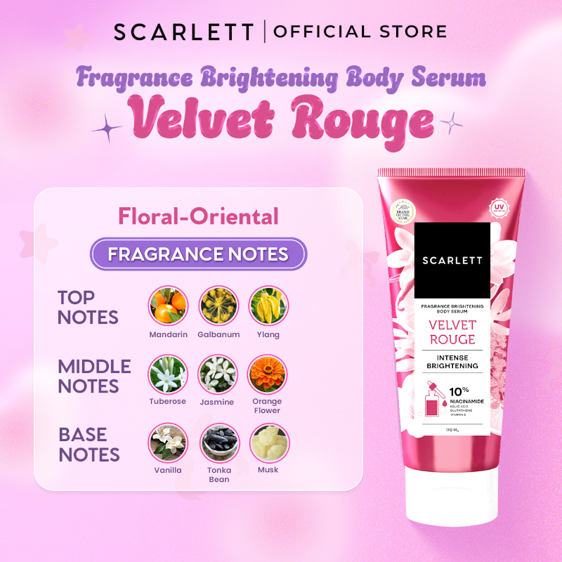 Scarlett Fragrance Brightening Body Serum Velvet Rouge 170ml 3